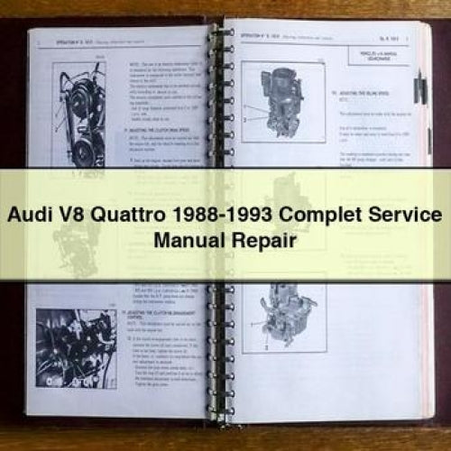 Audi V8 Quattro 1988-1993 Complet Service Manual Repair PDF Download