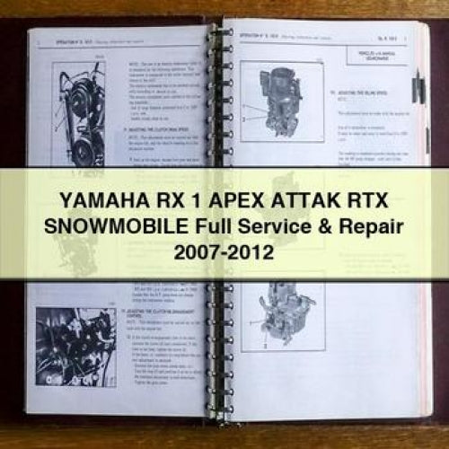 Yamaha RX 1 APEX ATTAK RTX Snowmobile Full Service & Repair 2007-2012