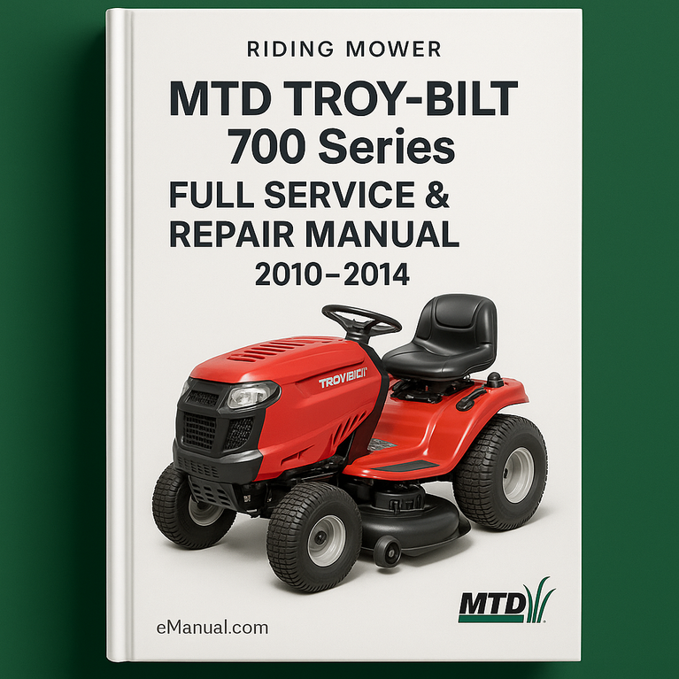 MTD TROY BILT 700 Series RIDING Mower Full Service & Repair Manual 2010-2014