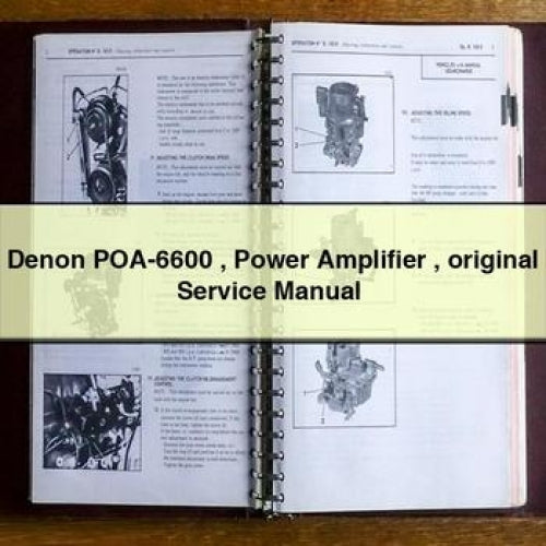 Denon POA-6600 Power Amplifier Original Service Repair Workshop Manual PDF
