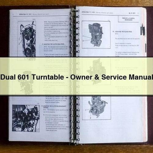 Dual 601 Turntable - Owner & Service Manual PDF Download