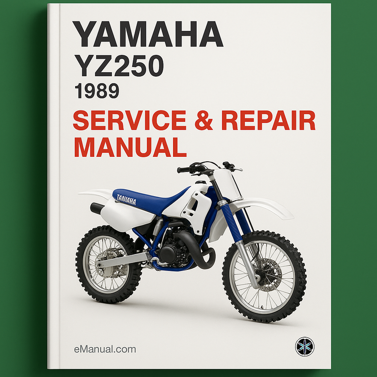 yamaha yz250 Service Repair Manual 1989