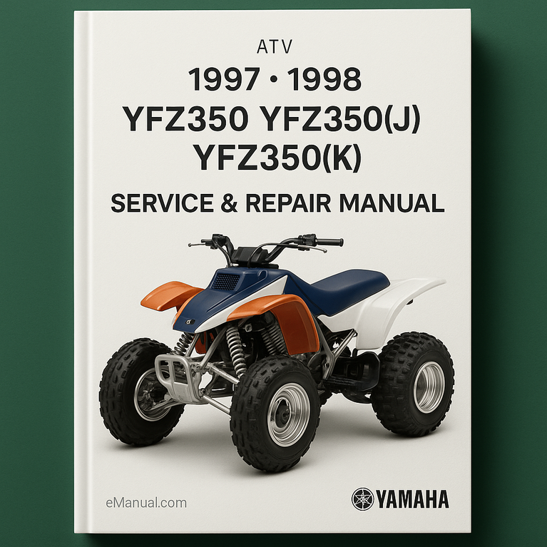 1997 1998 Yamaha YFZ350 YFZ350(J) YFZ350(K) ATV Service Repair Manual (FREE Preview)