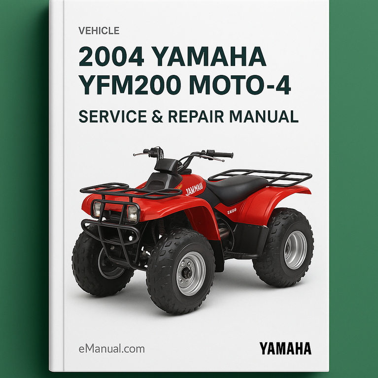 2004 Yamaha YFM200 Moto-4 Service Repair Manual Downlad