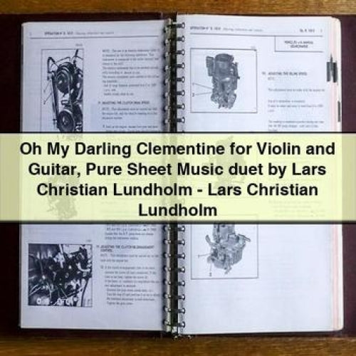 Oh My Darling Clementine for Violin and Guitar Pure Sheet Music duet by Lars Christian Lundholm - Lars Christian Lundholm