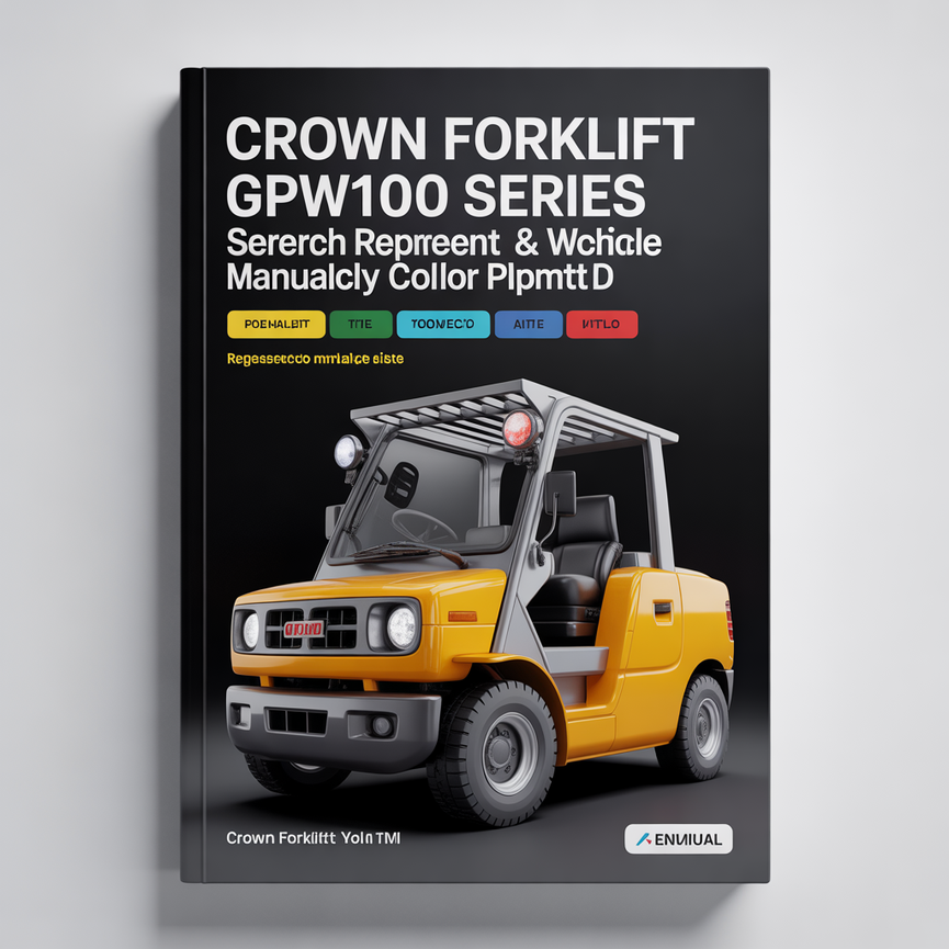 Crown Forklift GPW1000 Series Service Repair Workshop & Parts Manual Download PDF