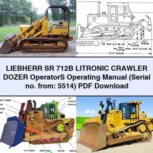 Manual de funcionamiento de operadores de DOZER sobre orugas LIEBHERR SR 712B LITRONIC (N.º de serie de: 5514) Descargar PDF