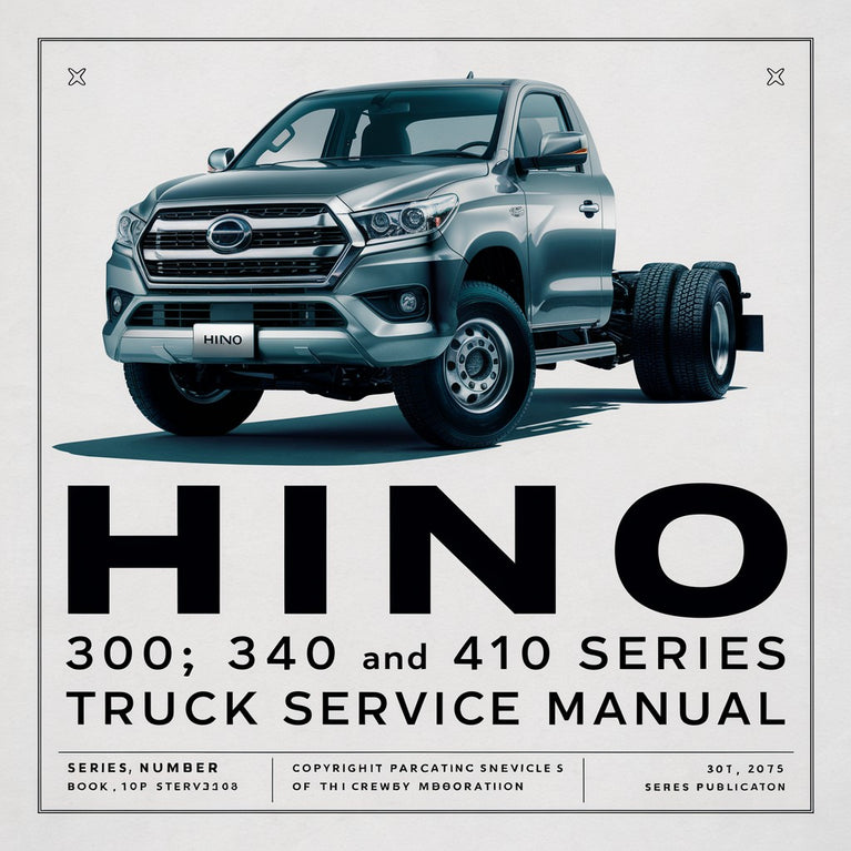 Hino 300 340 and 410 series truck Service Manual PDF Download