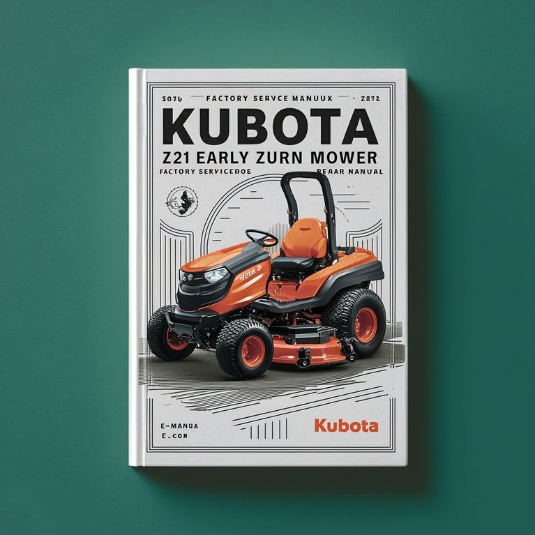 Kubota Zd21 Early Zero Turn Mower Factory Service Manual PDF Download