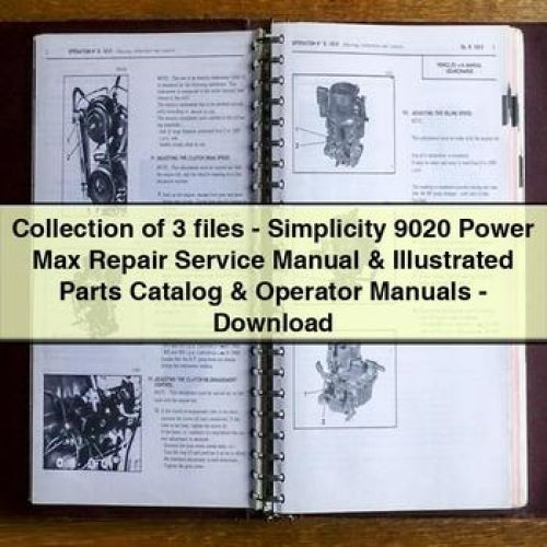 Simplicity 9020 Power Max Illustrated Operator Parts Catalog PDF