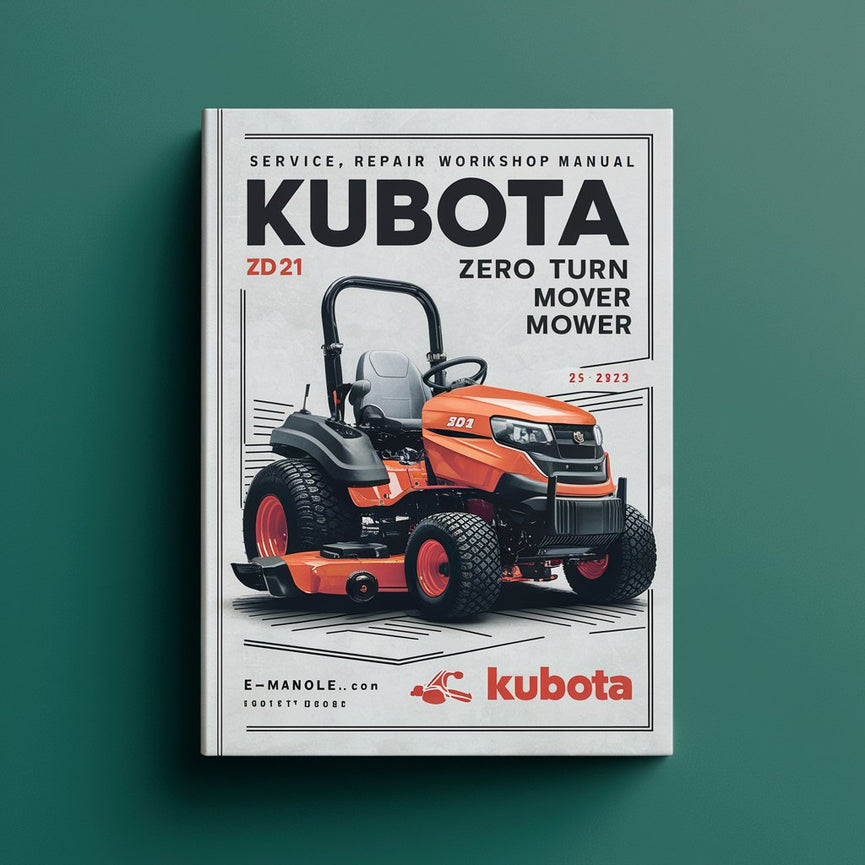 Kubota Zd21 Zero Turn Mower Service Repair Workshop Manual PDF Download