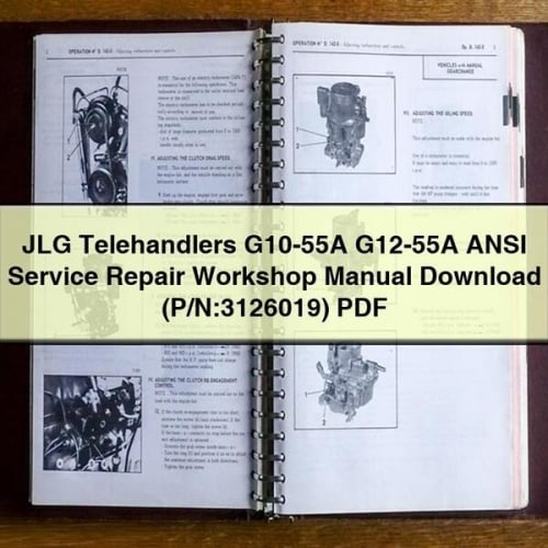 JLG Telehandlers G10-55A G12-55A ANSI Service Repair Workshop Manual  (P/N:3126019)