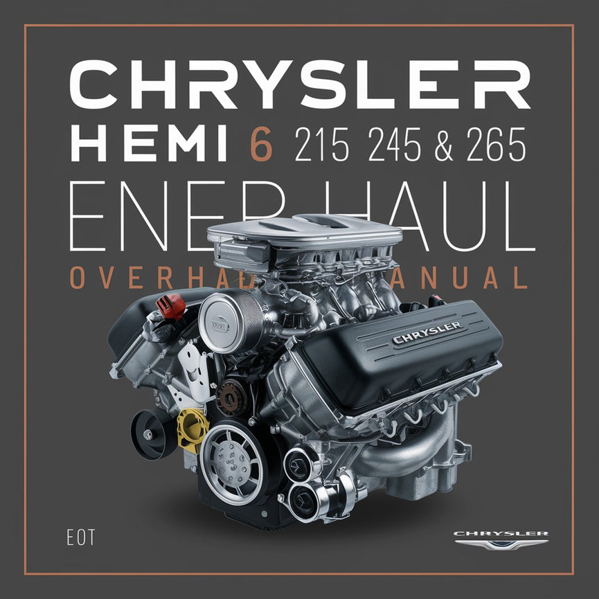 Chrysler Hemi 6 215 245 & 265 Engine Overhaul Manual PDF Download