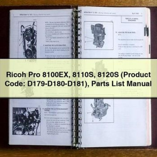 Ricoh Pro 8100EX 8110S 8120S (product Code: D179-d180-d181) Parts Catalog PDF