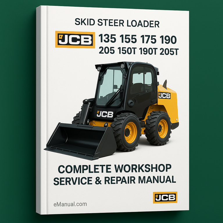 JCB 135 155 175 190 205 150T 190T 205T Skid Steer Loader Complete Workshop Service Repair Manual