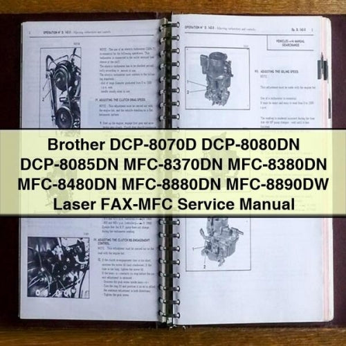 Brother DCP-8070D Dcp-8080dn Dcp-8085dn Mfc-8370dn Mfc-8380dn Mfc-8480dn Mfc-8880dn Mfc-8890dw Laser FAX-MFC Service Repair Workshop Manual PDF