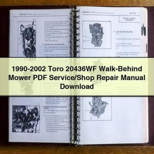 1990-2002 Toro 20436WF Walk-Behind Mower PDF Service/Shop Repair Manual Download