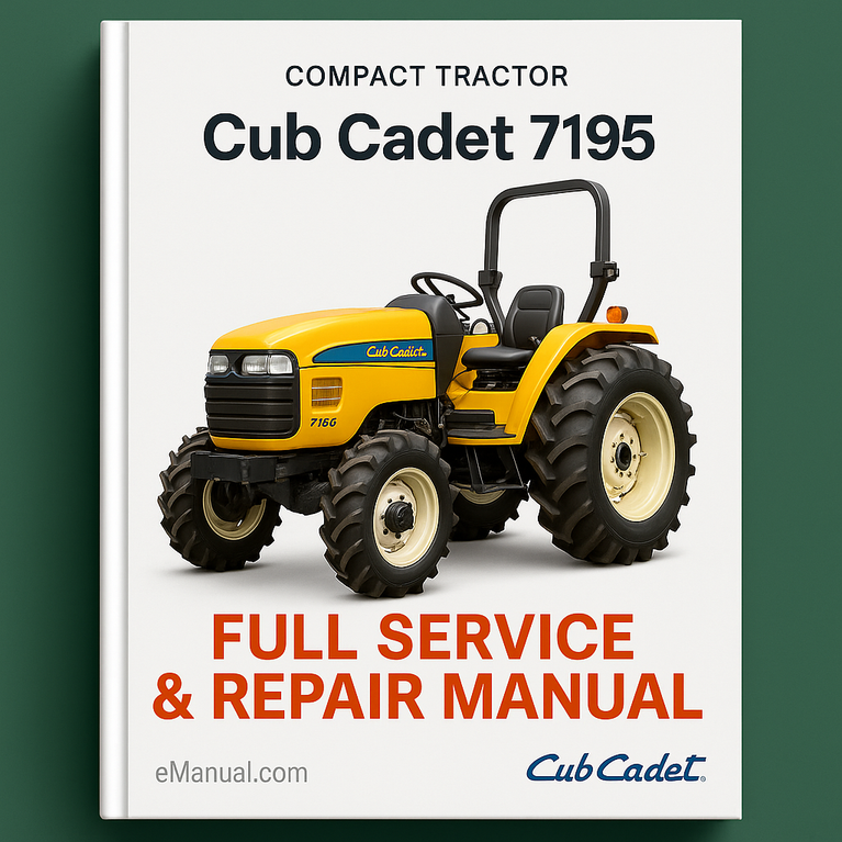 Cub Cadet 7195 Compact Tractor Full Service Repair Manual