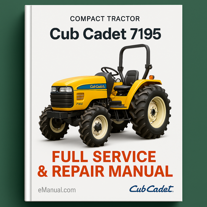 Cub Cadet 7195 Compact Tractor Full Service Repair Manual