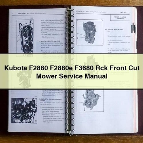 Kubota F2880 F2880e F3680 Rck Front Cut Mower Service Repair Manual