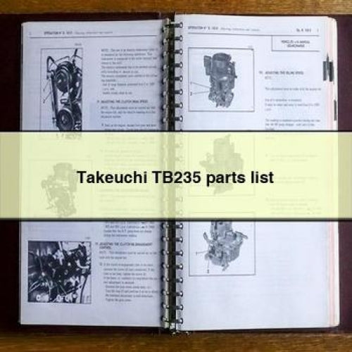 Takeuchi TB235 parts list