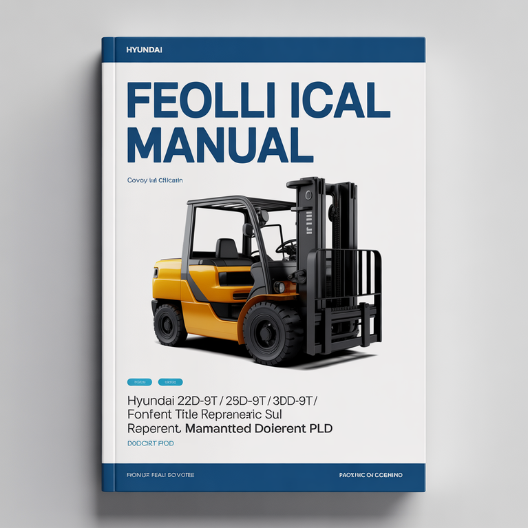 HYUNDAI 22D-9T / 25D-9T / 30D-9T / 33D-9T FORKLIFT Truck Service Repair Manual Download PDF