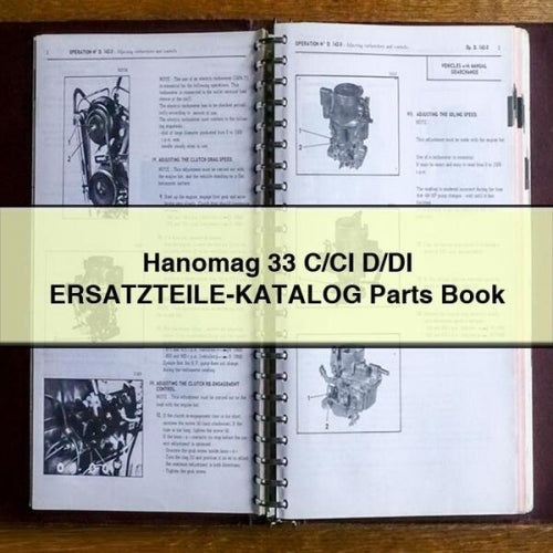 Hanomag 33 C/CI D/DI ERSATZTEILE-KATALOG Parts BOOK