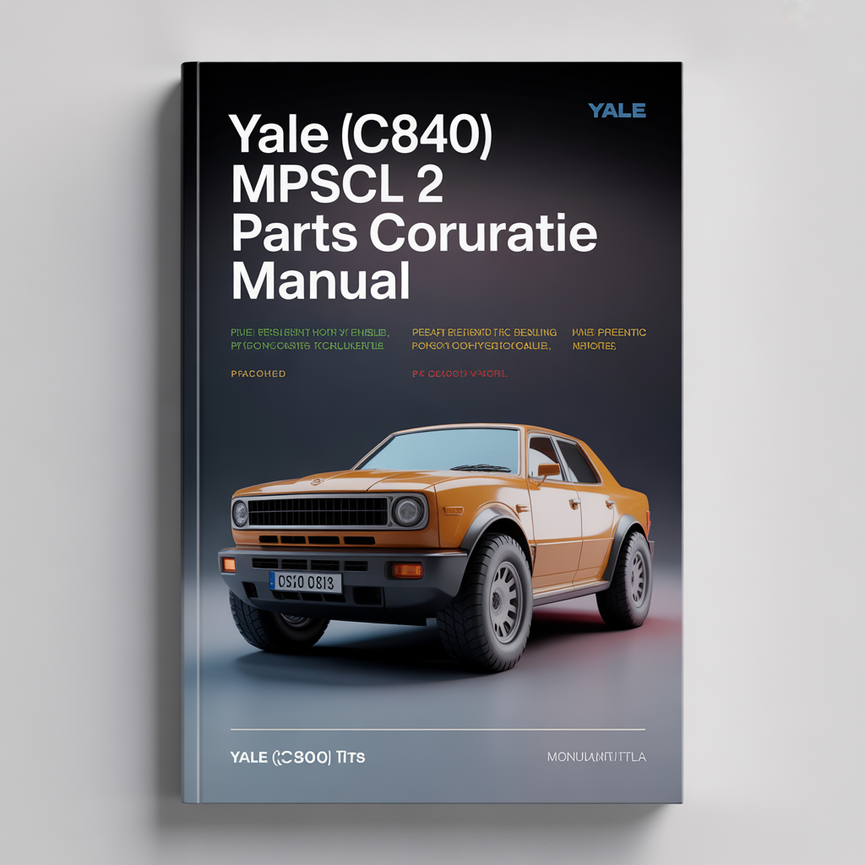 YALE (C840) MPSC12 Parts Catalogue Manual