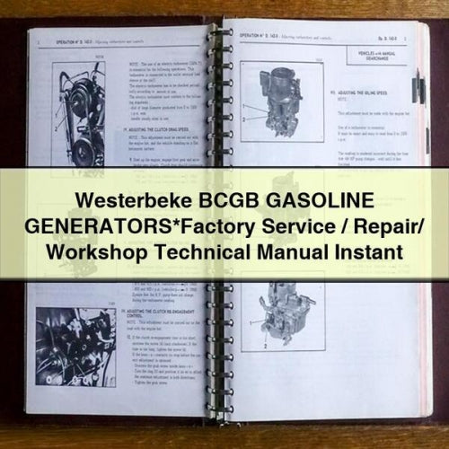 WESTERBEKE BCGB GASOLINE GENERATORS*Factory Service / Repair/ Workshop Technical Manual Instant Download PDF