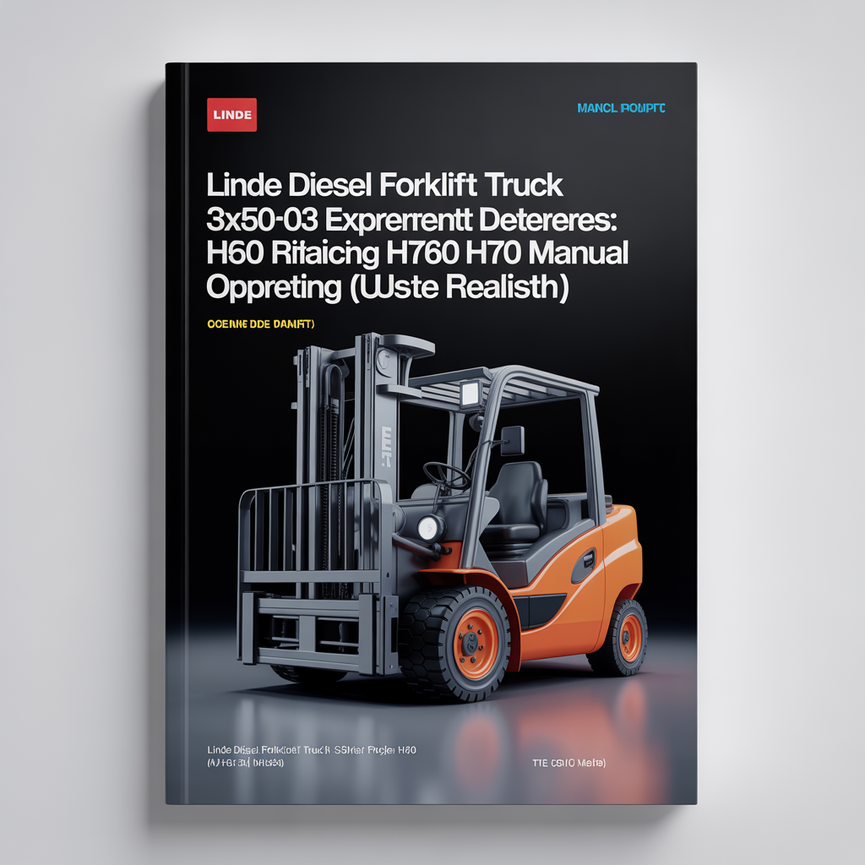 Linde Diesel Forklift 353-03 Explosion Protected Series: H50 H60 H70 H80 Operating Manual (User Manual)
