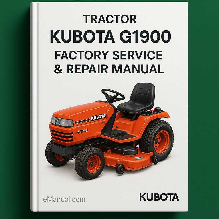 Kubota G1900 Tractor Factory Service Repair Manual