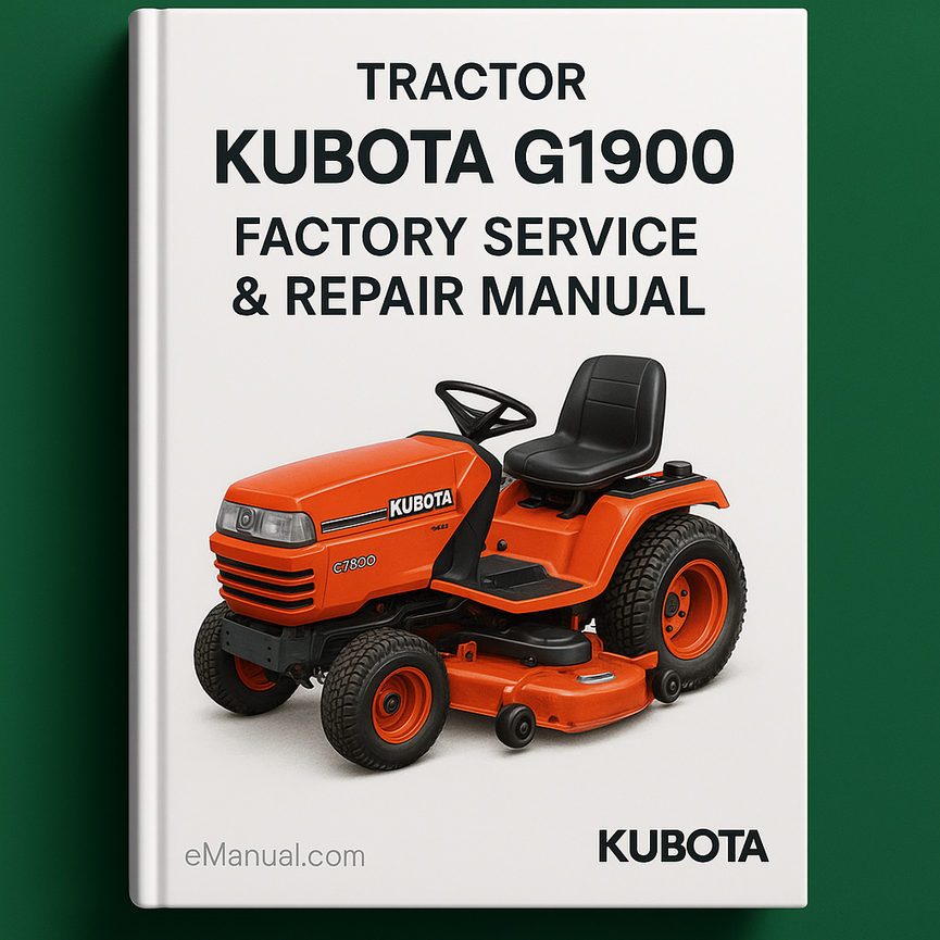Kubota G1900 Tractor Factory Service Repair Manual