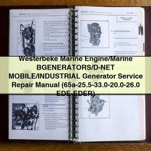 WESTERBEKE Marine Engine/Marine BGENERATORS/D-NET MOBILE/INDUSTRIAL GENERATOR Service Repair Manual (65a-25.5-33.0-20.0-26.0 EDE-EDER) PDF Download