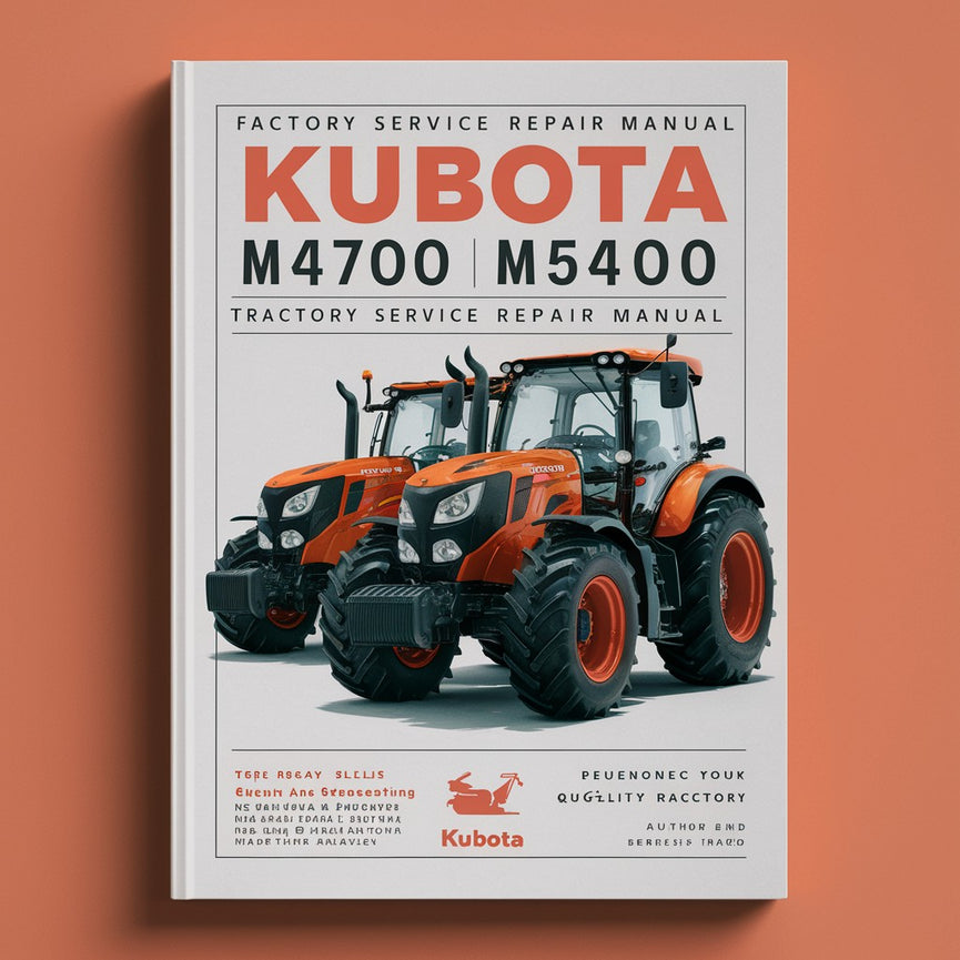 Kubota M4700 M5400 Tractor Factory Service Repair Manual PDF Download