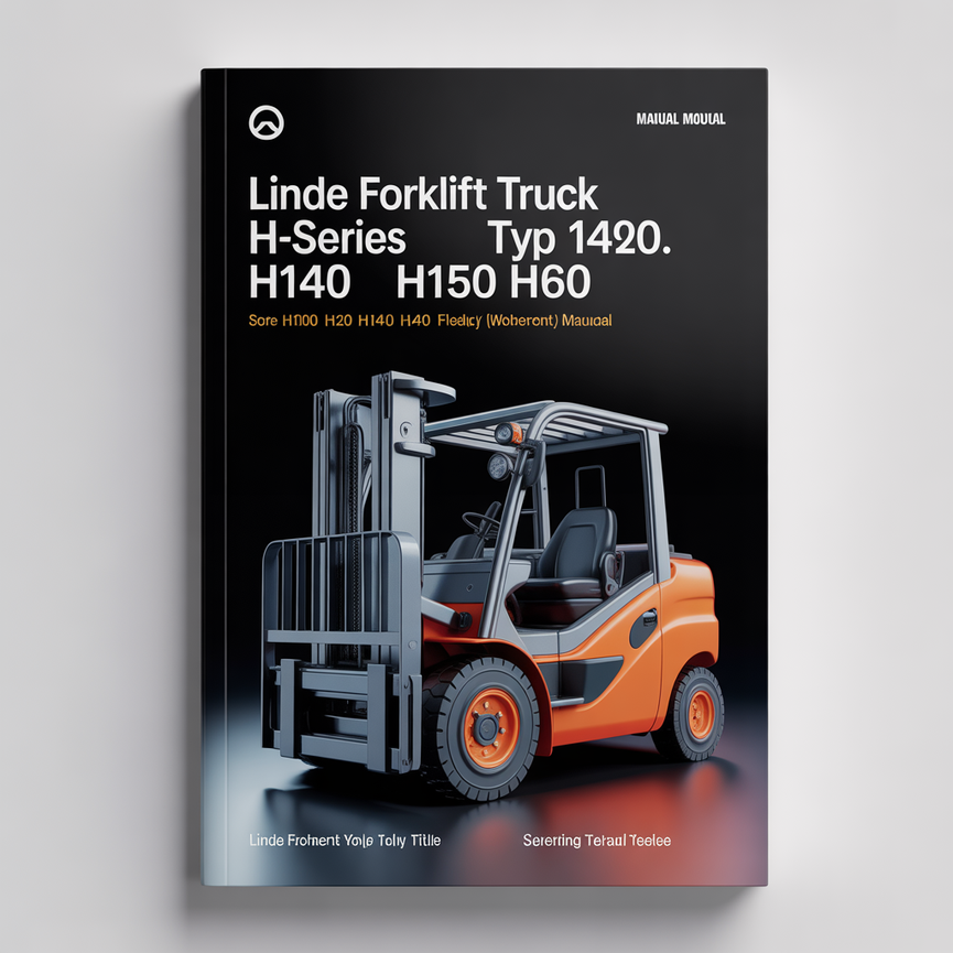 Linde Forklift H-Series Type 1401: H100 H120 H140 H150 H160 Service Training (Workshop) Manual