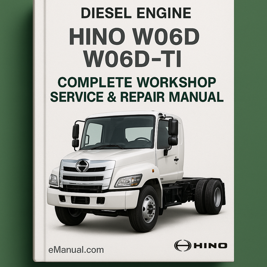 Hino W06d W06d-ti Diesel Engine Complete Workshop Service Repair Manual