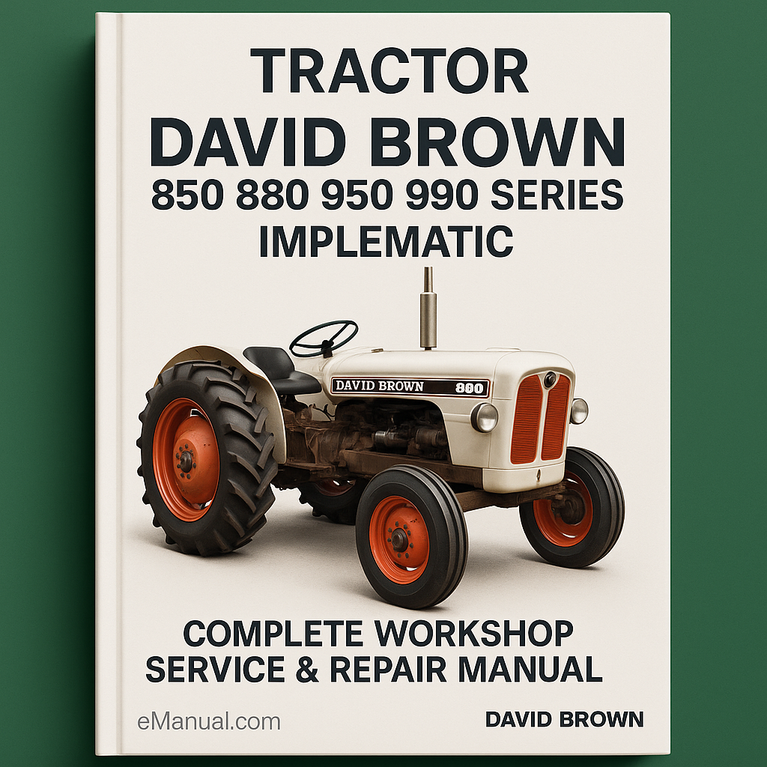David Brown 850 880 950 990 Series Implematic Tractor Complete Workshop Service Repair Manual