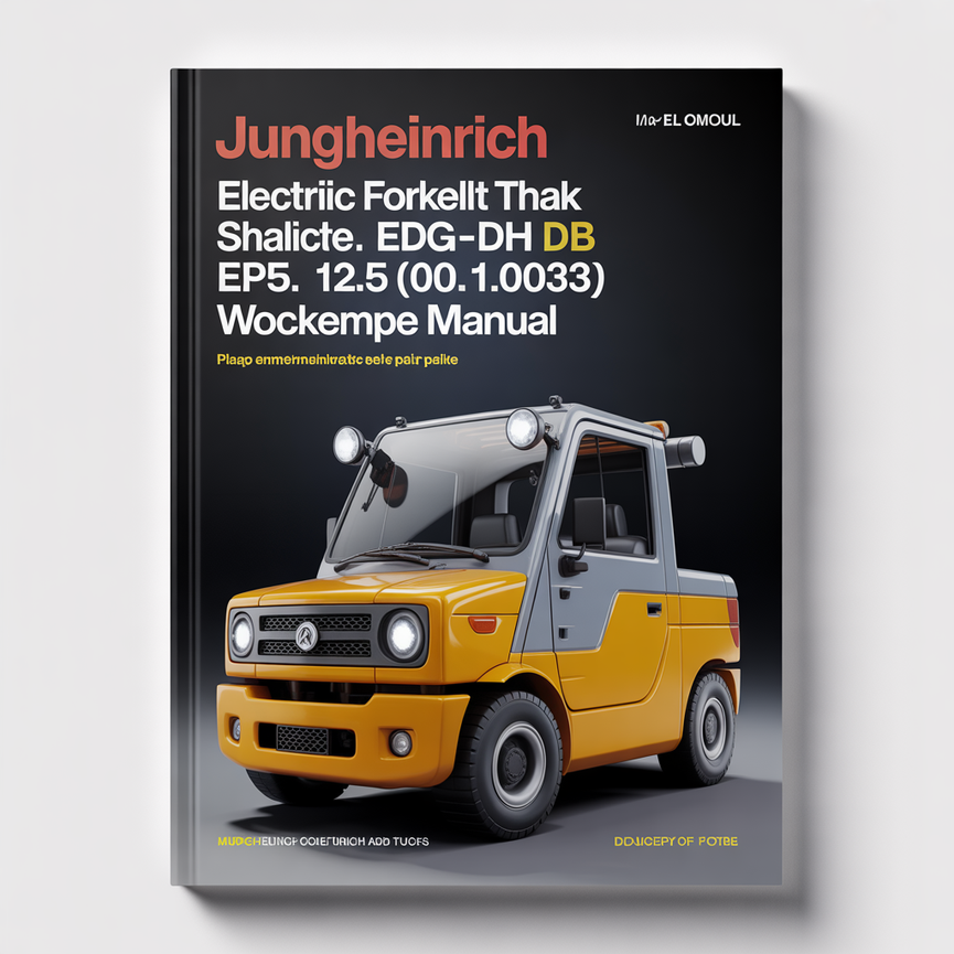 Jungheinrich Electric Forklift EFG-DH Series: 12.5 15B (05.1996-01.2003) Workshop Manual
