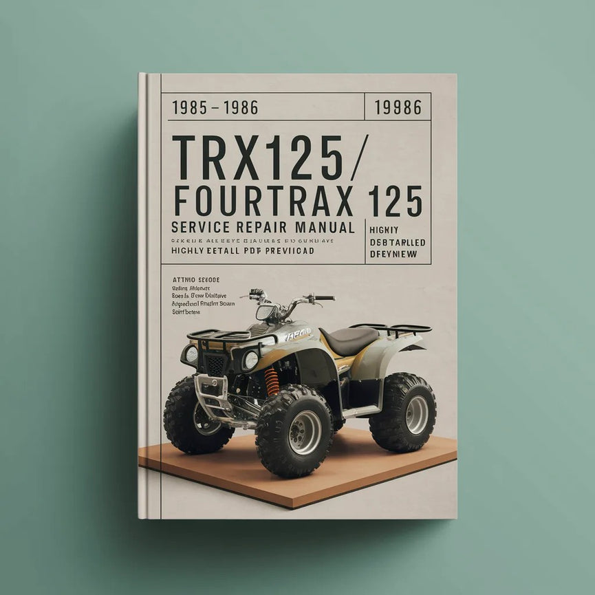 1985-1986 TRX125/Fourtrax 125 Service Repair Manual (Highly Detailed FSM Preview)