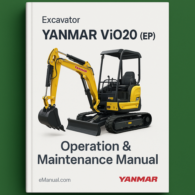 Yanmar ViO20 (EP) Excavator Operation & Maintenance Manual Download PDF