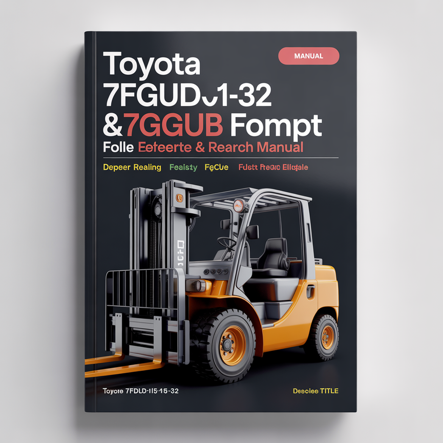 Toyota 7FGU-7FDU15-32 & 7FGCU20-32 Forklift Full Service & Repair Manual