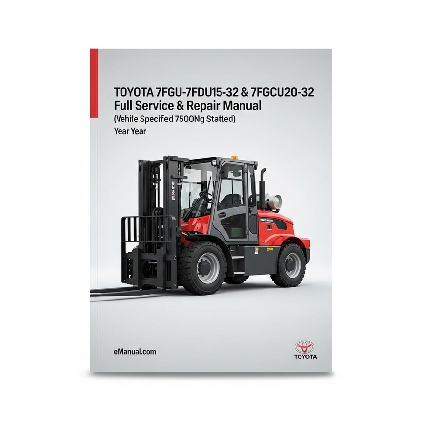 Toyota 7FGU-7FDU15-32 & 7FGCU20-32 Forklift Full Service & Repair Manual