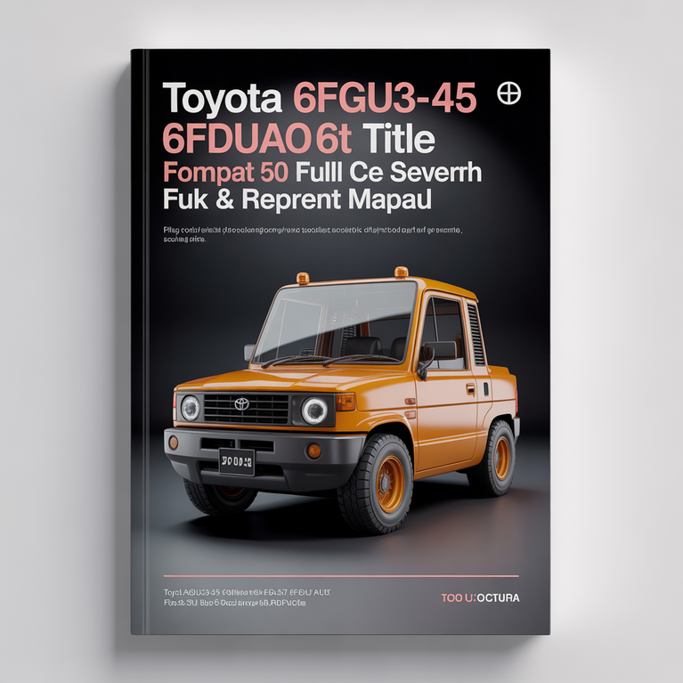 Toyota 6FGU33-45 6FDU33-45 6FGAU50 6FDAU50 Forklift Full Service & Repair Manual
