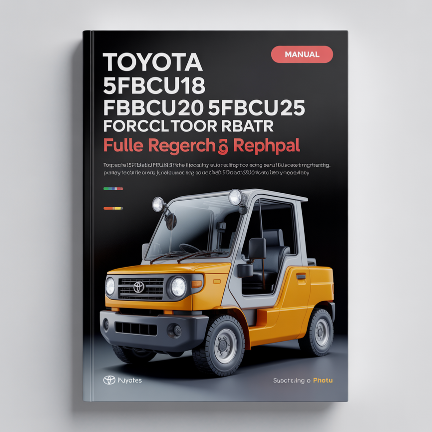 Toyota 5FBCU15 5FBCU18 5FBCU20 5FBCU25 5FBCU30 Forklift Full Service & Repair Manual