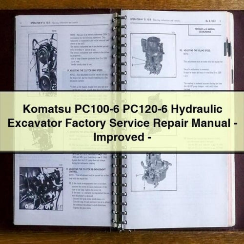 Komatsu PC100-6 PC120-6 Hydraulic Excavator Factory Service Repair Manual - Improved - Download PDF