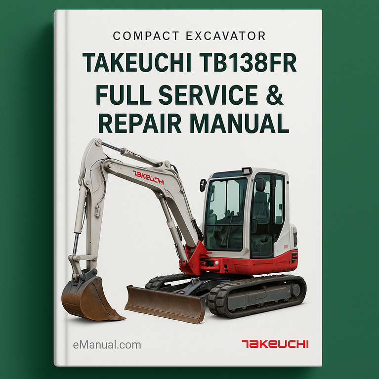 Takeuchi TB138FR Compact Excavator Full Service & Repair Manual