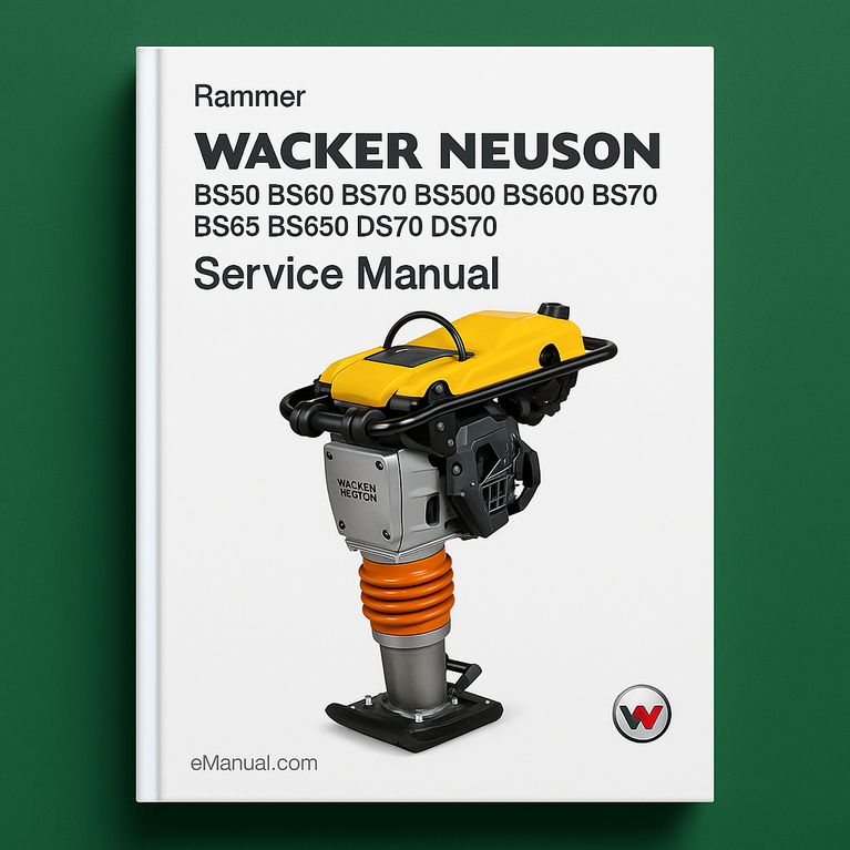 Wacker Neuson BS50 BS60 BS70 BS500 BS600 BS700 BS65 BS650 DS70 DS720 Rammer Service Manual