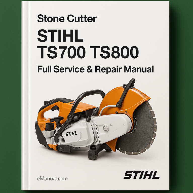 Stihl TS700 TS800 Stone Cutter Full Service & Repair Manual