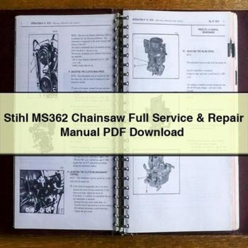 Stihl MS362 Chainsaw Full Service & Repair Manual PDF Download