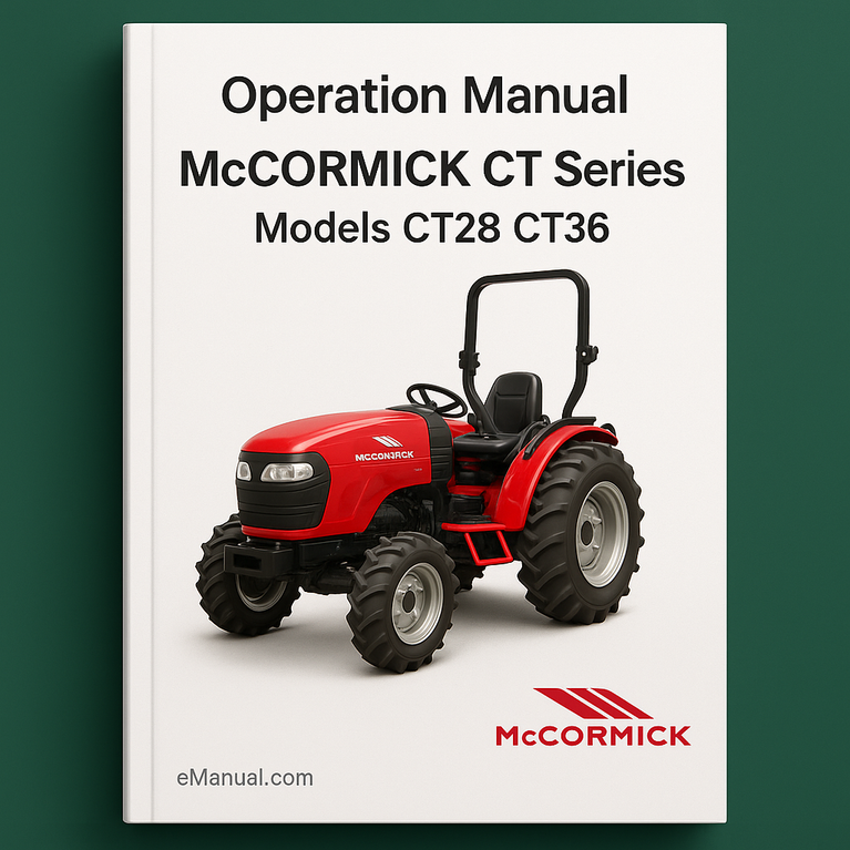 McCormick CT Series Operation Manual Models CT28 CT36